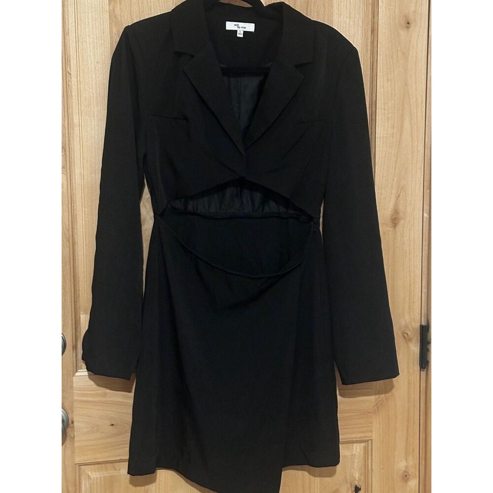 Edit by Nine Black Long Sleeve Blazer Mini Dress, Large NWT